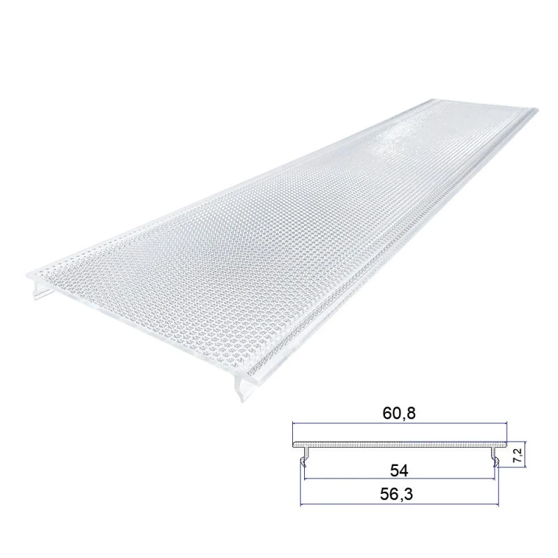 Geëxtrudeerde lampenkap van polycarbonaat met diamantpatroon