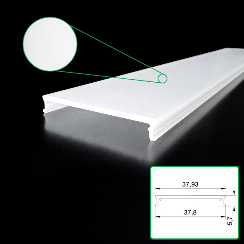 Polycarbonaat geëxtrudeerde matte lampenkap