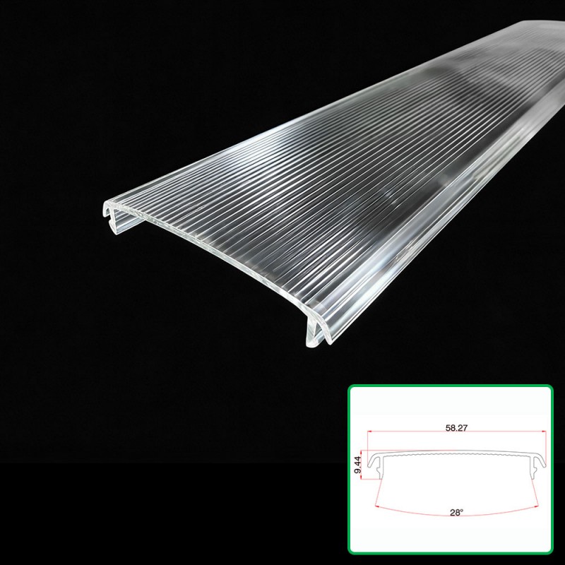 Polycarbonaat transparant geëxtrudeerde lampenkap Polycarbonaat transparant geëxtrudeerde lampenkap