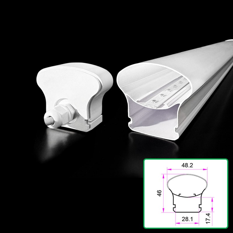 Tweekleurige geëxtrudeerde lampenkap van polycarbonaat Tweekleurige geëxtrudeerde lampenkap van polycarbonaat